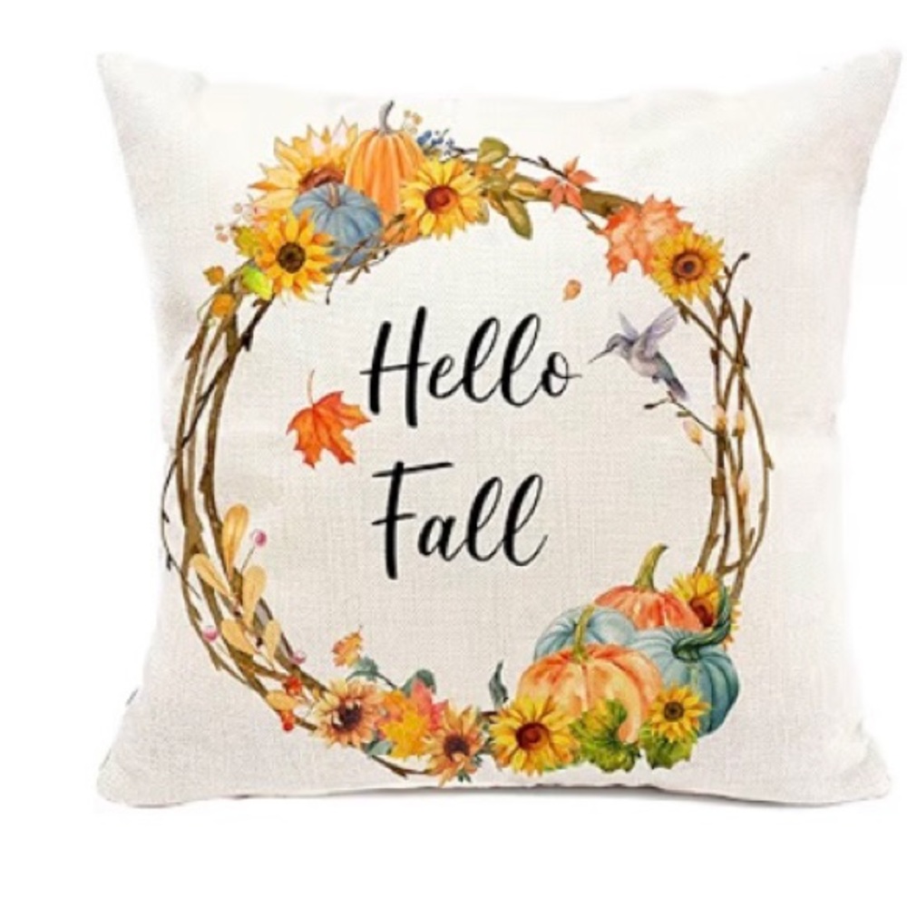 3/$12 “Hello Fall” Decorative Pillow Cover